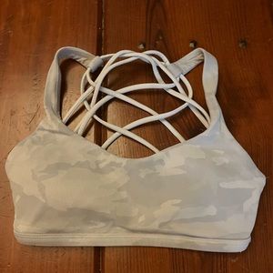 Lululemon white camo sports bra